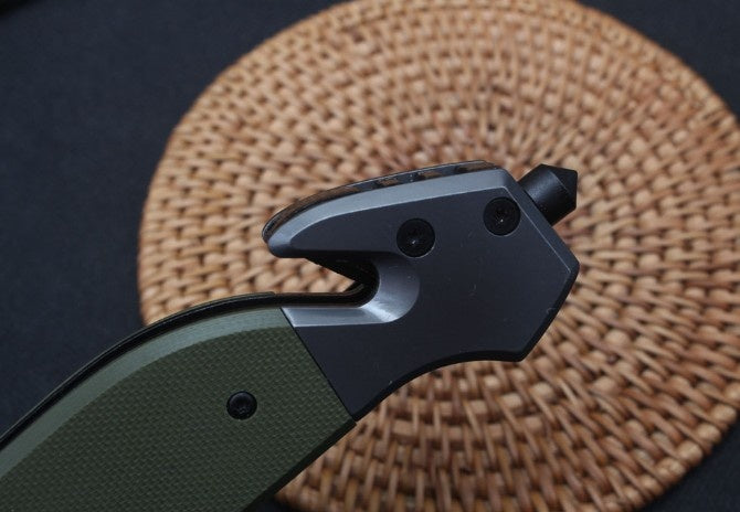 Browning Black&green steel folding knife tactical hunting survival EDC pocket knife 5CR13MOV practical camping outdoor combat portable tools