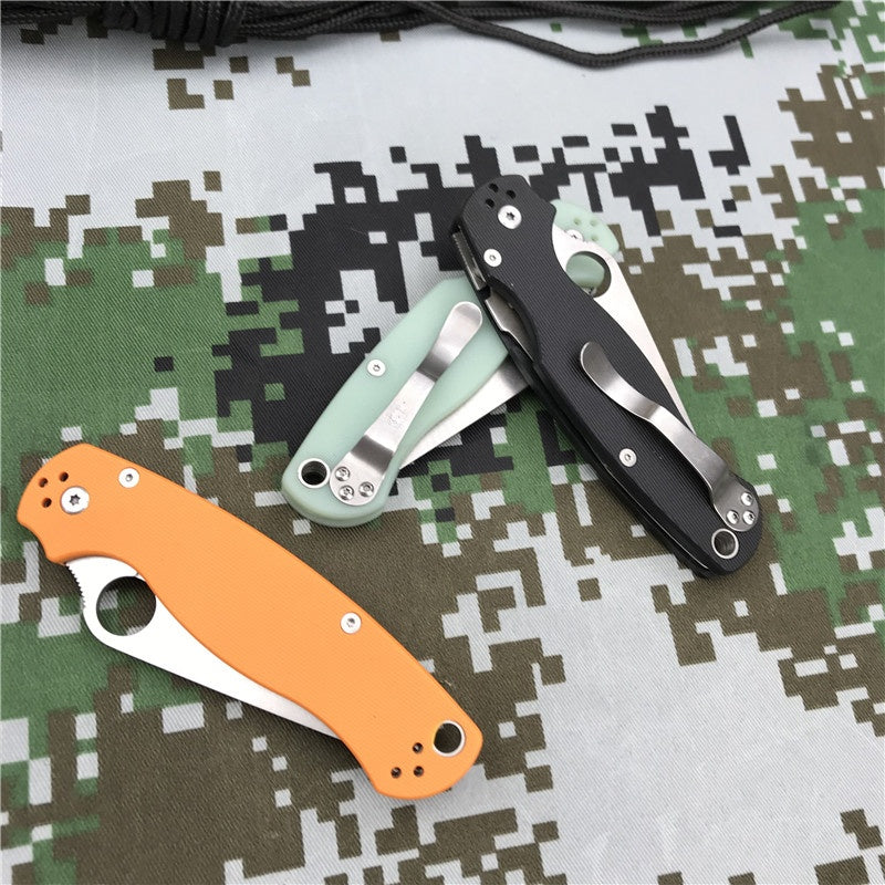 Spyderco  C81GP C81 Pocket EDC Knife G10 Handle Outdoor Camping Survivl Knives