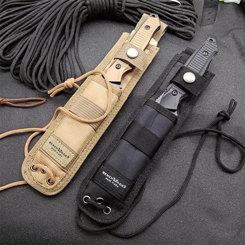 BENCHMADE Hot Fixed Blade Tactical Knife Butterfly 140BK tiger hunting straight knife Tactical gaiter type knife cover