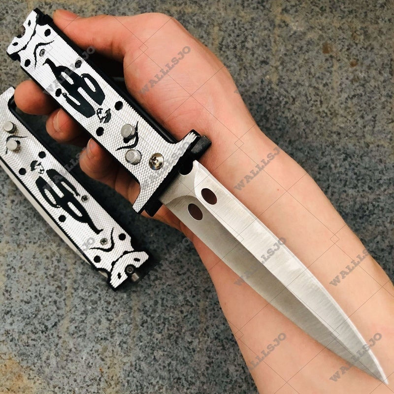 2020 NEW VERY SUYRDY Military Stainless Steel Fixed Blade Knife Folding Self Defense Pocket Knife, Outdoor Hunting Survival Combat Dagger Camping Fishing Knives