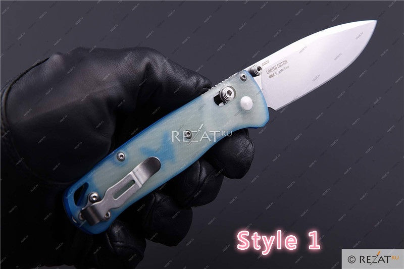 Benchmade 535-1901 Limited Edition Bugout AXIS Folding Knife 3.24" CPM-20CV Satin Plain Blade, Jade G10 Handles