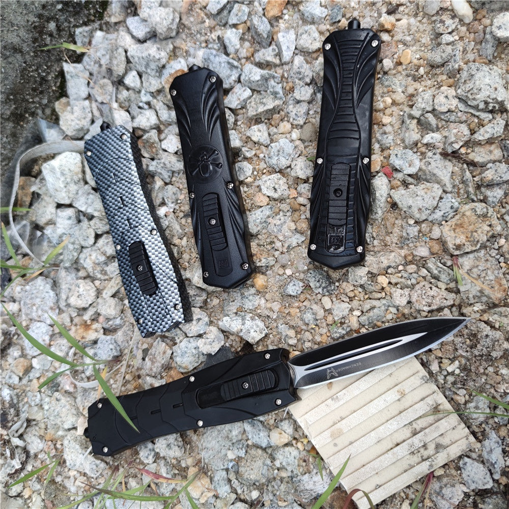 AUTO OTF stiletto spring Assisted Tactical Knife Switchblade outdoor camping self defense multitool Tanto Hunting automatic knives pocket