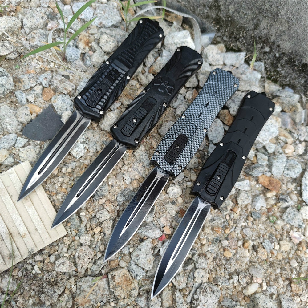 AUTO OTF stiletto spring Assisted Tactical Knife Switchblade outdoor camping self defense multitool Tanto Hunting automatic knives pocket