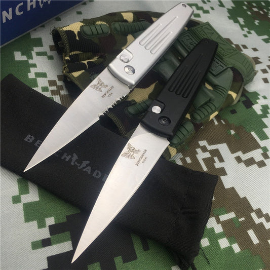 Tactical Pocket Benchmade 1000 Auto Spike Automatic Knife (3.6" Satin) Spring Assisted Open Folding knife Stiletto Survival outdoor multitool