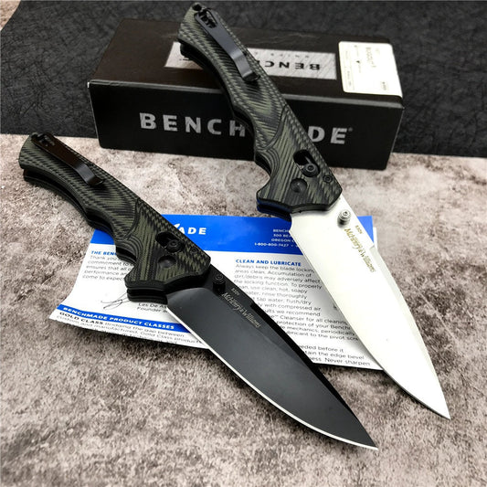 Tactical Knives Benchmade 615BK-1401 Blackwood （Mini-Rukus AXIS Lock G-10 Black & Green handle S30V Blade） Pocket Folding Knife
