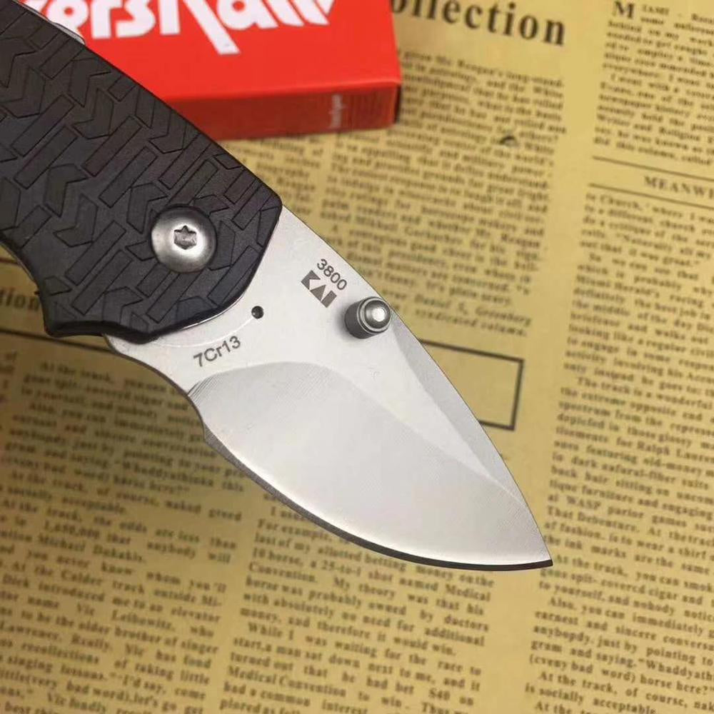 Kershaw 3800 Folding Pocket Knife 7Cr13 Steel Camping Knife Outdoor Mini keychain Knife EDC Multitool Small Knife Bottle Opener