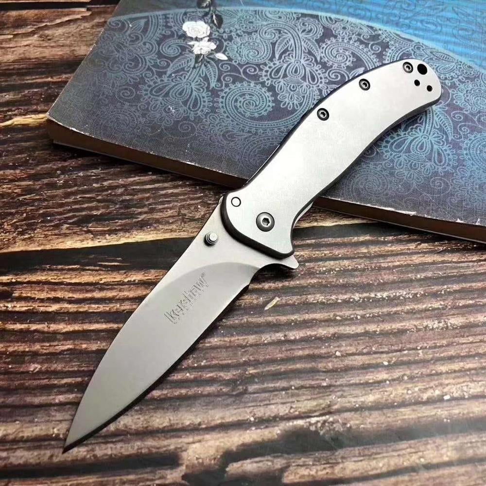 Kershaw 1730 Folding Utility Knife EDC Pocket Knife 8cr17 Fixed Blade Carbon Black Handle Outdoor Camping Tactical Survival Tool