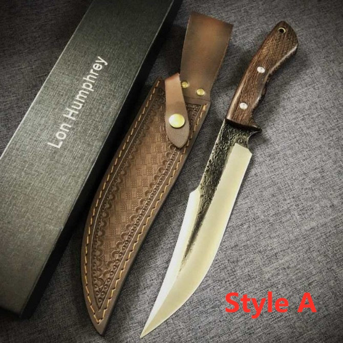 13 Inch Tactical Fixed Blade Knife 5cr15mov Blade Wood Handle Camping Hunting Fishing Knives Outdoor Survival Tools Dagger