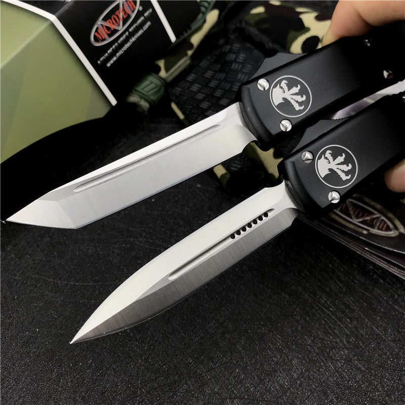 2020NEW Microtech Tactical knife Spring Assisted knives Fixed Blade Double Edge / Single Edge Survival Knifes Aviation Aluminum Handle Drop Shipping