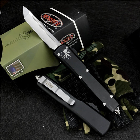 2020NEW Microtech Tactical knife Spring Assisted knives Fixed Blade Double Edge / Single Edge Survival Knifes Aviation Aluminum Handle Drop Shipping