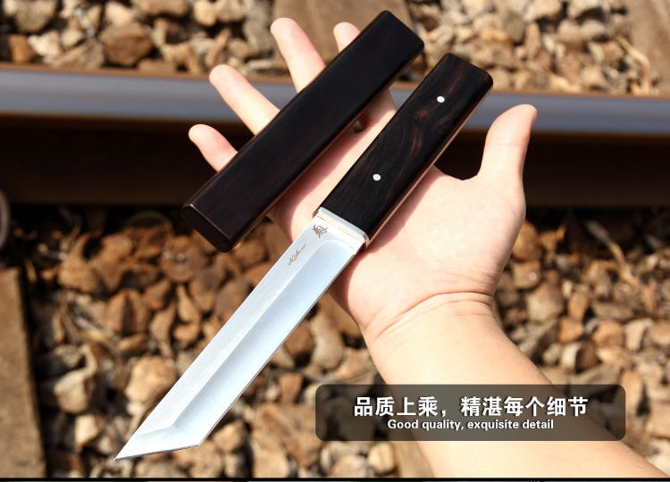 Voltron outdoor katana knife Camping survival tactical knife, outdoor hunting saber, tactical sharp straight knife D2 fixed  blade