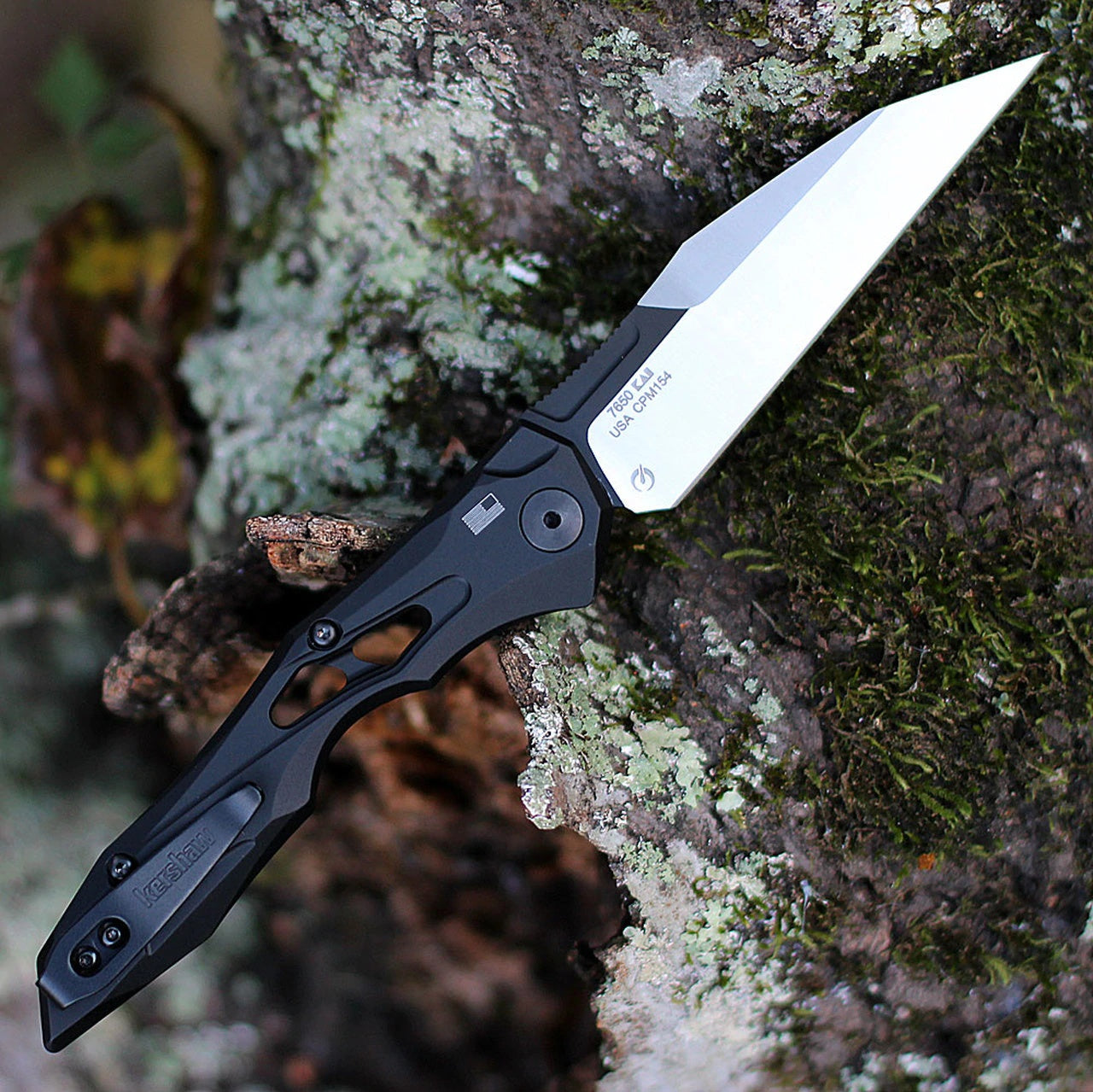 New Tactical knife KERSHAW 7650 Launch 13 AUTO Folding Knife 3.5" Two-Tone CPM-154 Wharncliffe Blade, Black Anodized Aluminum Handles