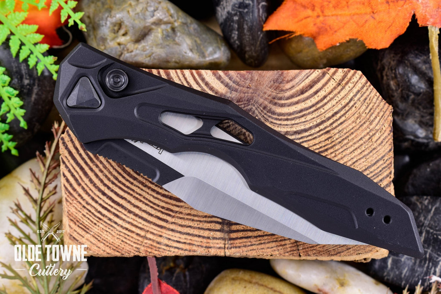 New Tactical knife KERSHAW 7650 Launch 13 AUTO Folding Knife 3.5" Two-Tone CPM-154 Wharncliffe Blade, Black Anodized Aluminum Handles