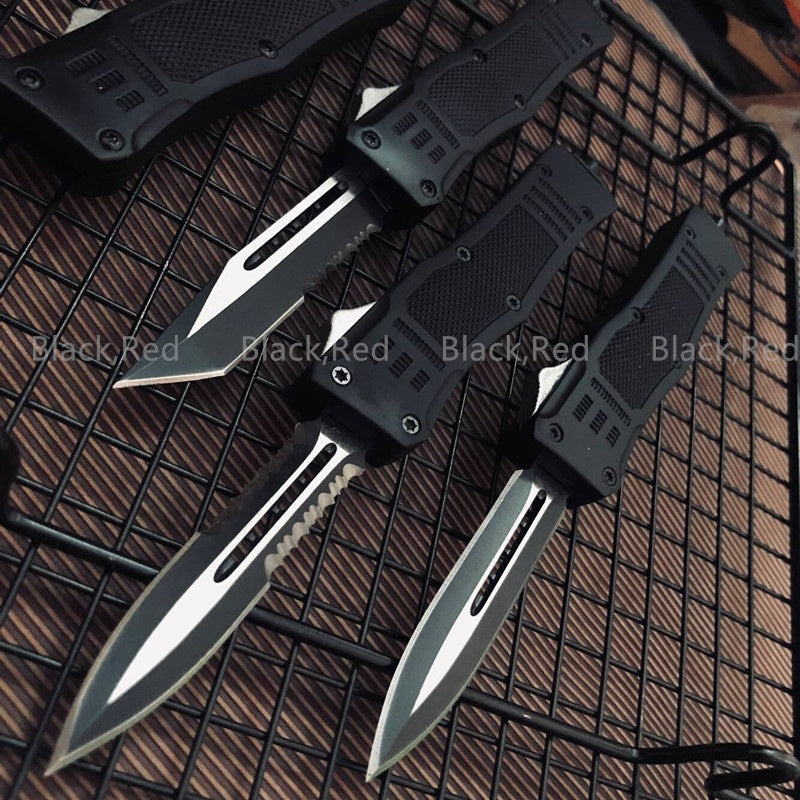 Microtech 2021 NEW Tactical OTF Spring Assist Knife Hunting Flick Blade Survival EDC Tools Auto Fixed Blades Aviation Aluminum Handle Camping Safety Cutting KNIVES Fishing Tool Knifes-5 STYLES