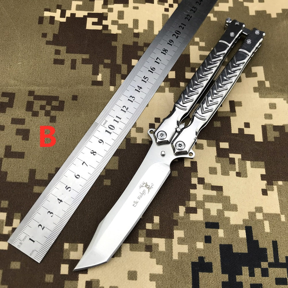 Elk Ridge Practice Knife Butterfly Trainer Balisongs Butterfly Knives Sharp Outdoor Tactical Knifes Hunting Combat Tool