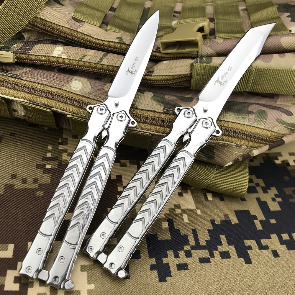 Elk Ridge Practice Knife Butterfly Trainer Balisongs Butterfly Knives Sharp Outdoor Tactical Knifes Hunting Combat Tool