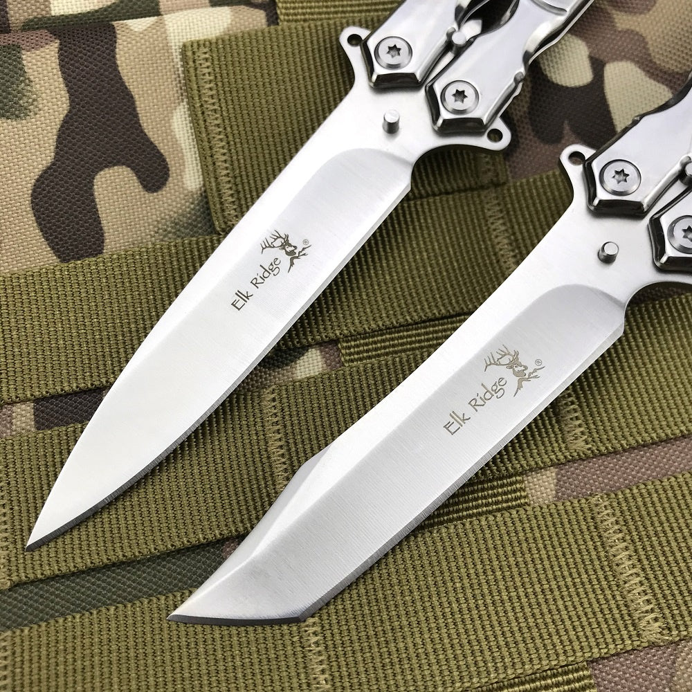 Elk Ridge Practice Knife Butterfly Trainer Balisongs Butterfly Knives Sharp Outdoor Tactical Knifes Hunting Combat Tool