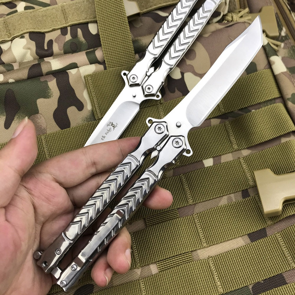 Elk Ridge Practice Knife Butterfly Trainer Balisongs Butterfly Knives Sharp Outdoor Tactical Knifes Hunting Combat Tool