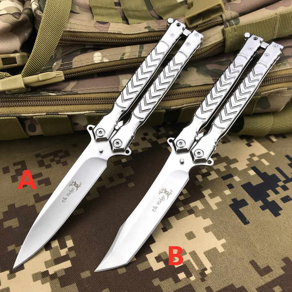 Elk Ridge Practice Knife Butterfly Trainer Balisongs Butterfly Knives Sharp Outdoor Tactical Knifes Hunting Combat Tool