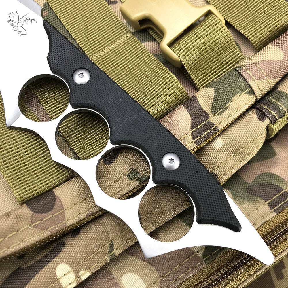 New Knuckles Knife Fixed Blade Knife 9cr18mov Steel Blade G10 Handle knife High Hardness Army Knife Mini Wrangler Knife Wilderness Survival Knife Non-folding Knife With Knife Sheath