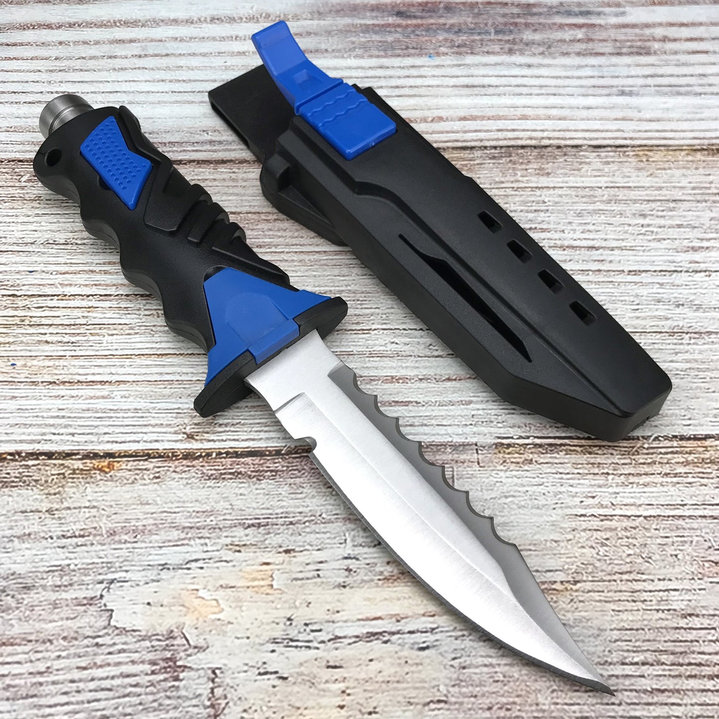 Navy Diving Knife 440C Stainless Steel Straight Knife ABS Handle Outdoor Survival Camping Knife Tactical Knife