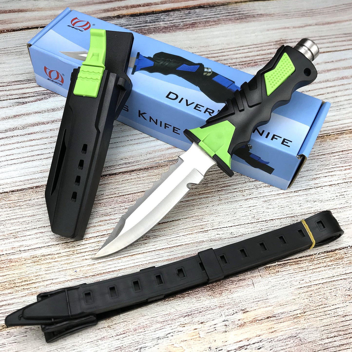 Navy Diving Knife 440C Stainless Steel Straight Knife ABS Handle Outdoor Survival Camping Knife Tactical Knife