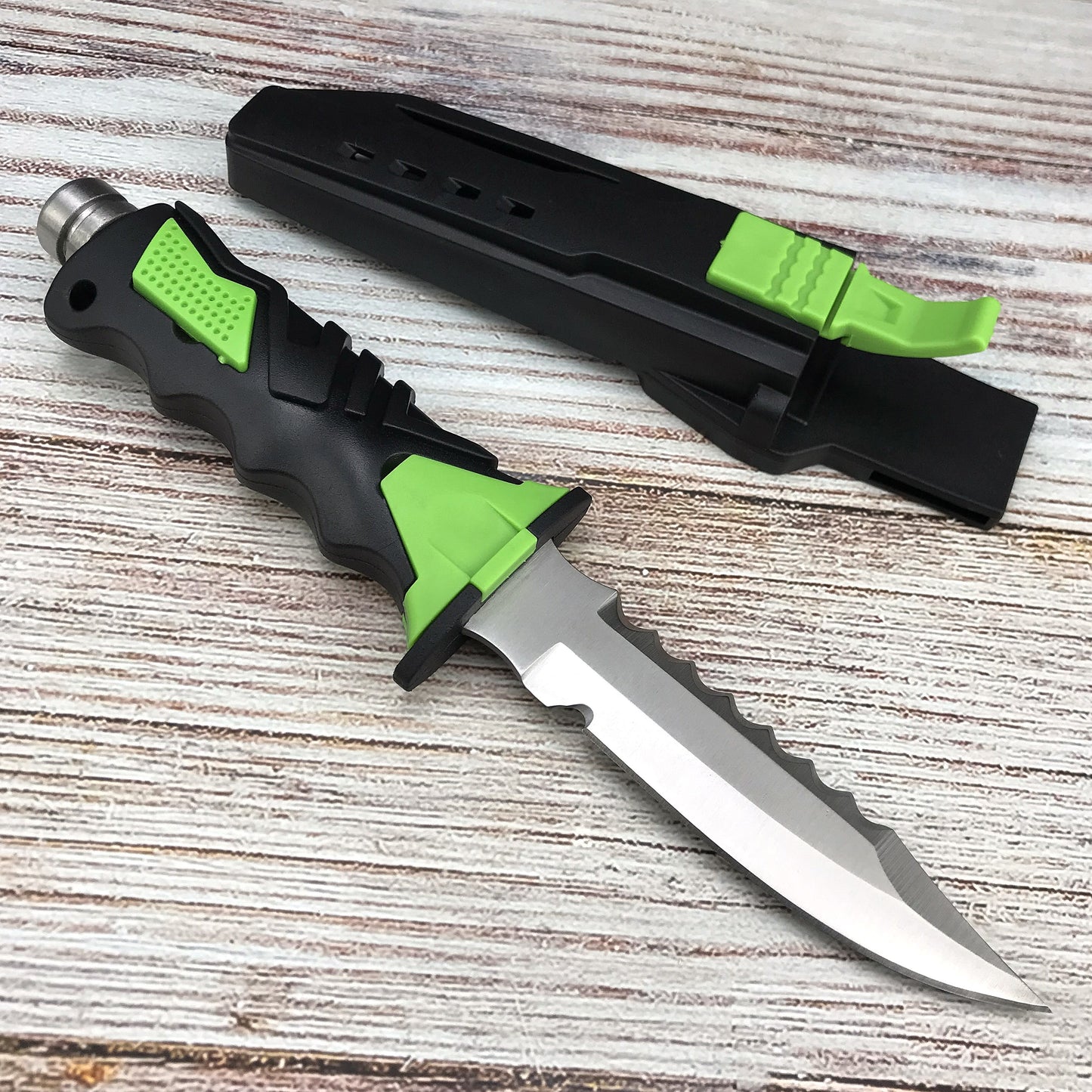 Navy Diving Knife 440C Stainless Steel Straight Knife ABS Handle Outdoor Survival Camping Knife Tactical Knife