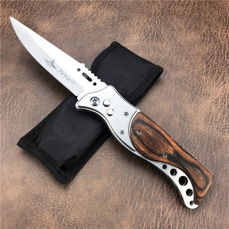 Spring Assist Knife Automatic side jump knife with light Portable Survival Dagger Tactical folding pocket knife Hunting&Tactical Knives outdoor camping knife flick knife military knife