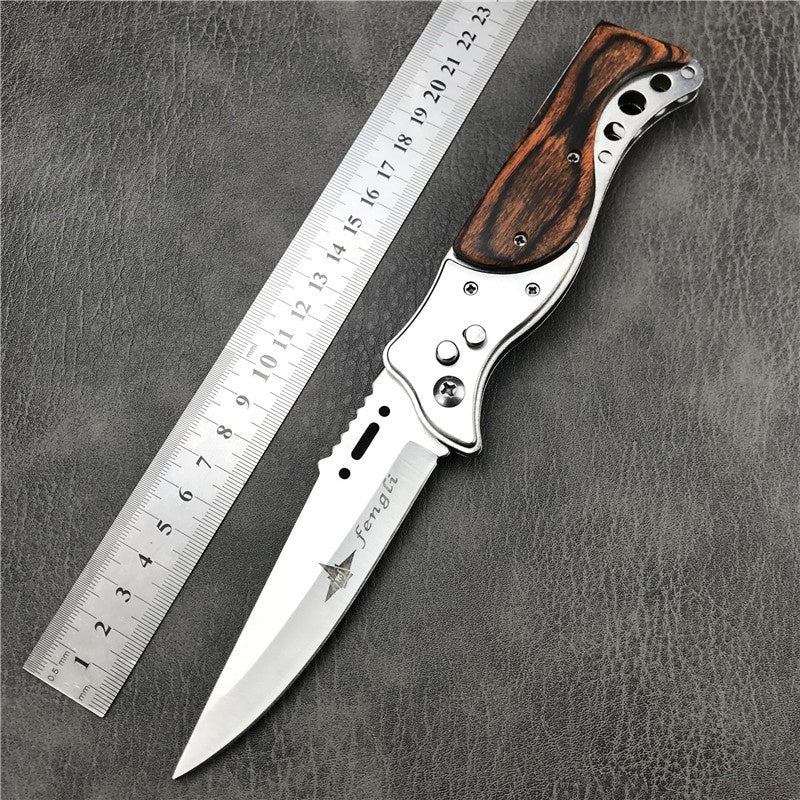 Spring Assist Knife Automatic side jump knife with light Portable Survival Dagger Tactical folding pocket knife Hunting&Tactical Knives outdoor camping knife flick knife military knife