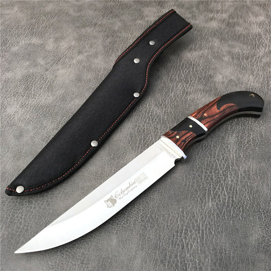 Columbia Tactical Fixed blade knife 5cr13 blade Colour wood handle Camping hunting knives outdoor survival tools dagger