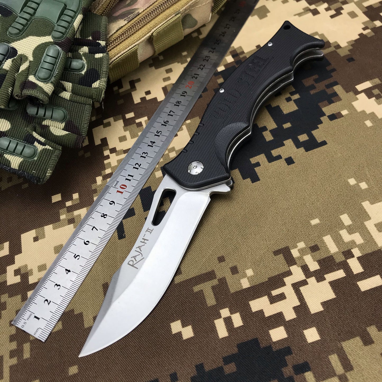 Cold Steel Folding Knife ABS Handle Tactical Self-Defense Folding Blade Knife Stiletto Folding Survival Knife Folding Blade Knife