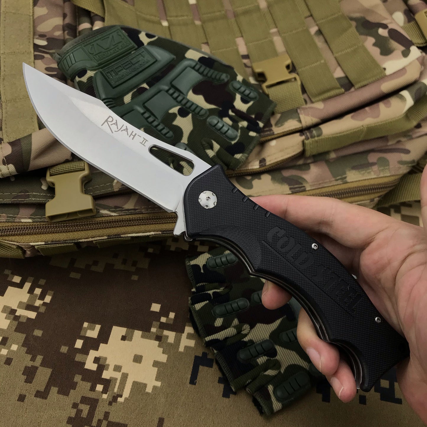 Cold Steel Folding Knife ABS Handle Tactical Self-Defense Folding Blade Knife Stiletto Folding Survival Knife Folding Blade Knife