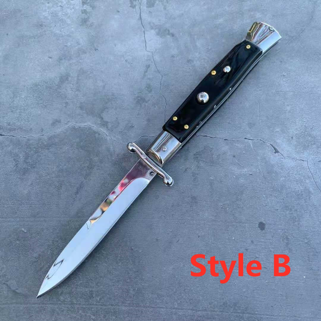 NEW ITALY AKC Stiletto Switchblade Spring Knife  Automatic Knives Quick Opening Assisted Camping Tactical Tools