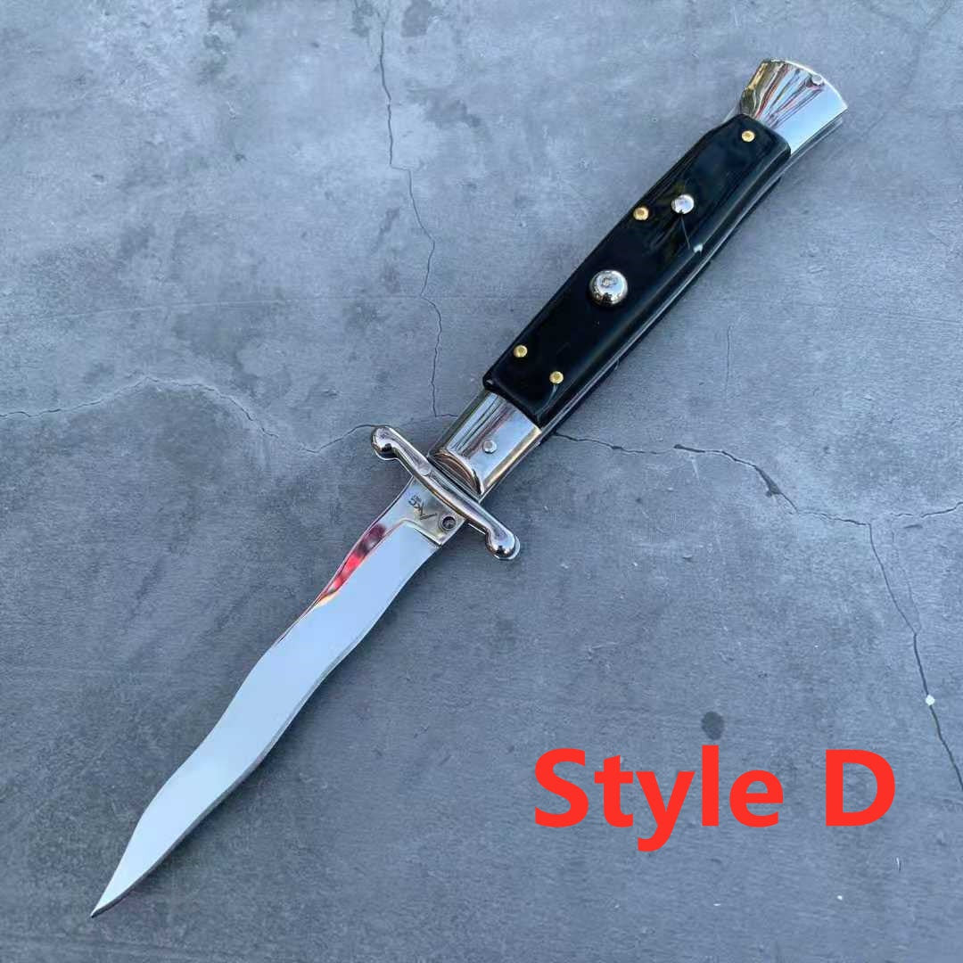 NEW ITALY AKC Stiletto Switchblade Spring Knife  Automatic Knives Quick Opening Assisted Camping Tactical Tools