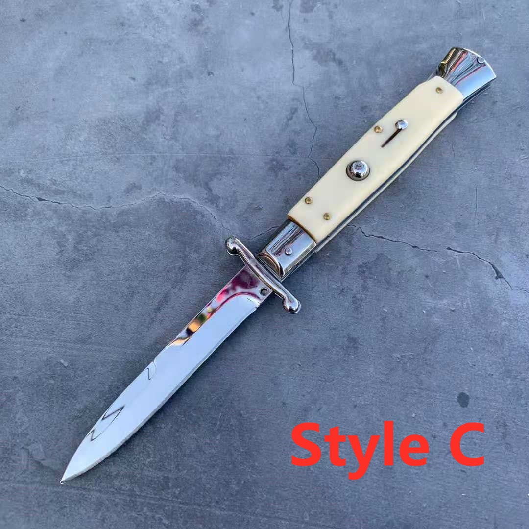 NEW ITALY AKC Stiletto Switchblade Spring Knife  Automatic Knives Quick Opening Assisted Camping Tactical Tools