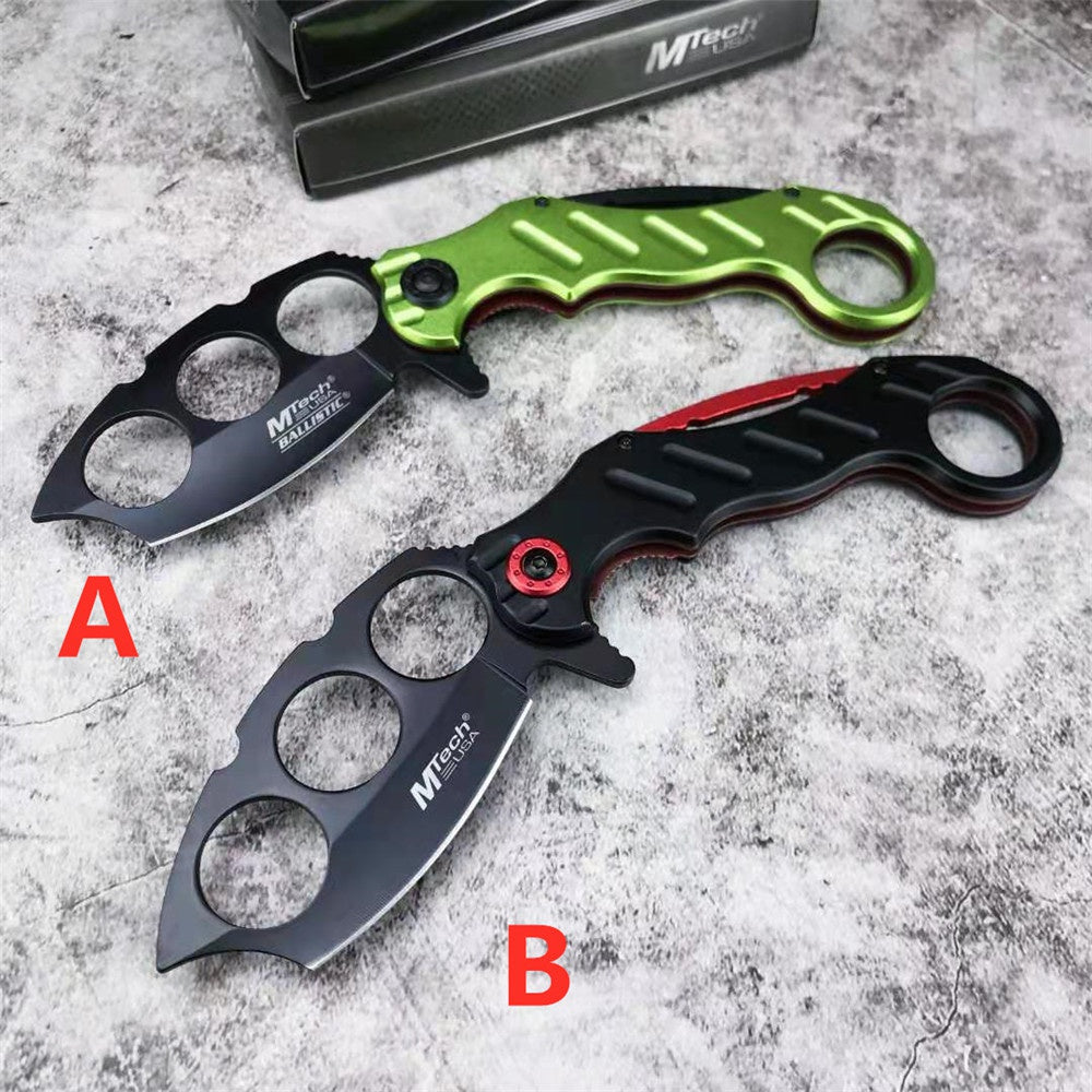 MTech Knuckle Trench Tactical Spring Assisted Open Folding Pocket Knife Camping Outdoor Survival Self Defense Tool