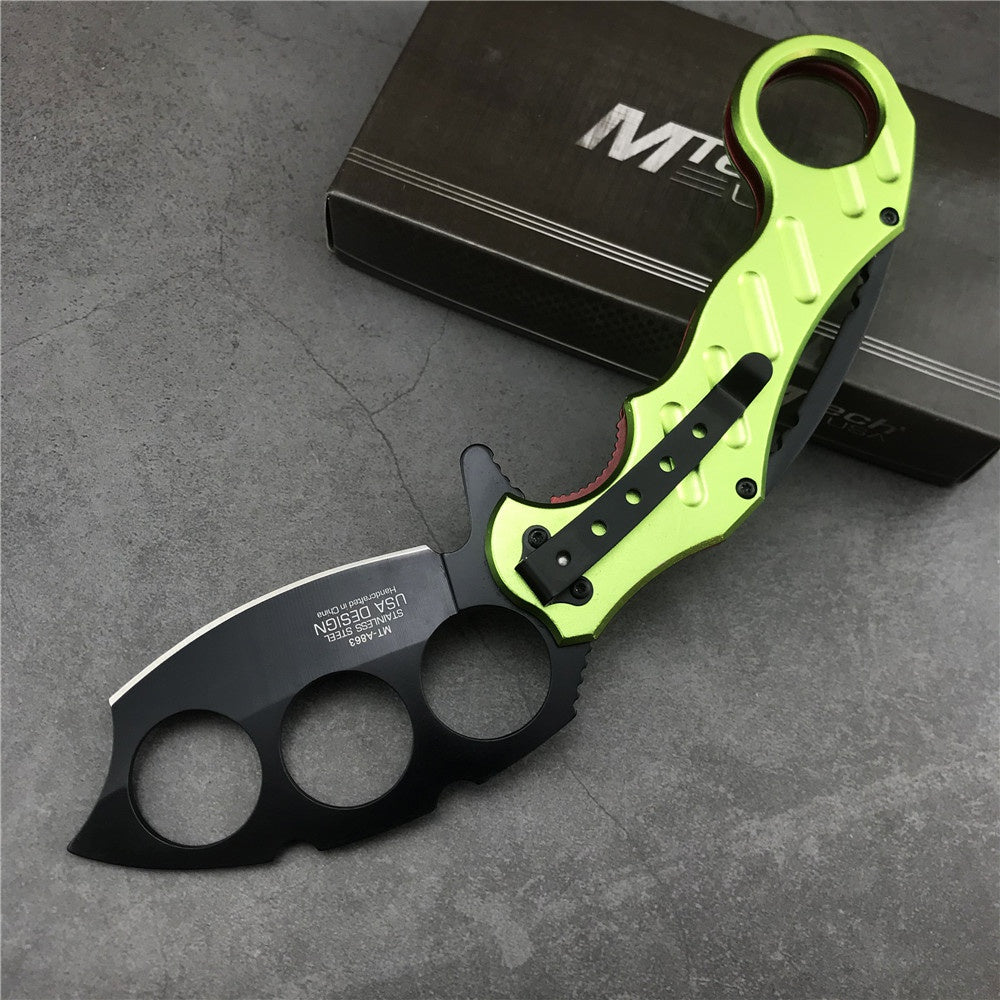 MTech Knuckle Trench Tactical Spring Assisted Open Folding Pocket Knife Camping Outdoor Survival Self Defense Tool