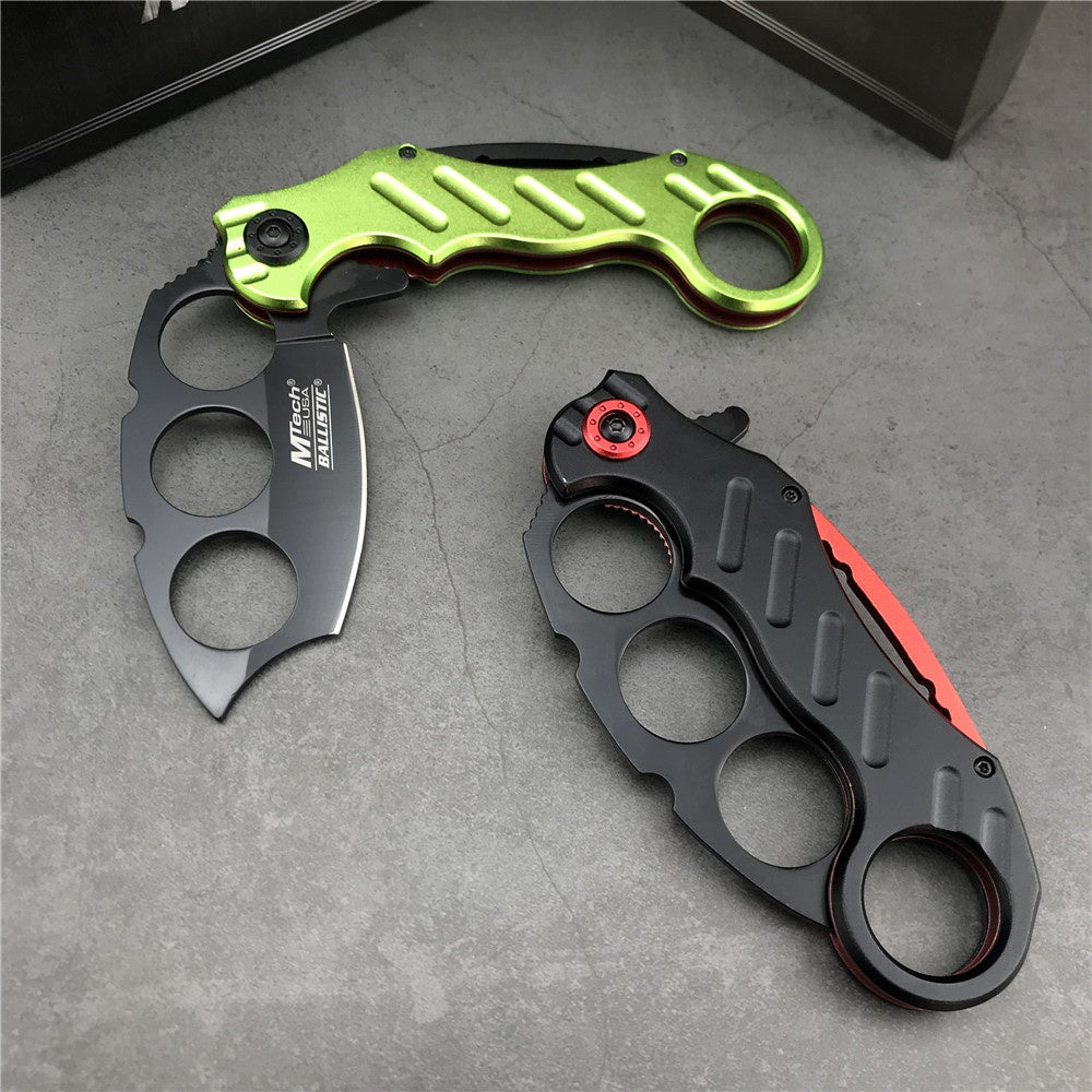 MTech Knuckle Trench Tactical Spring Assisted Open Folding Pocket Knife Camping Outdoor Survival Self Defense Tool