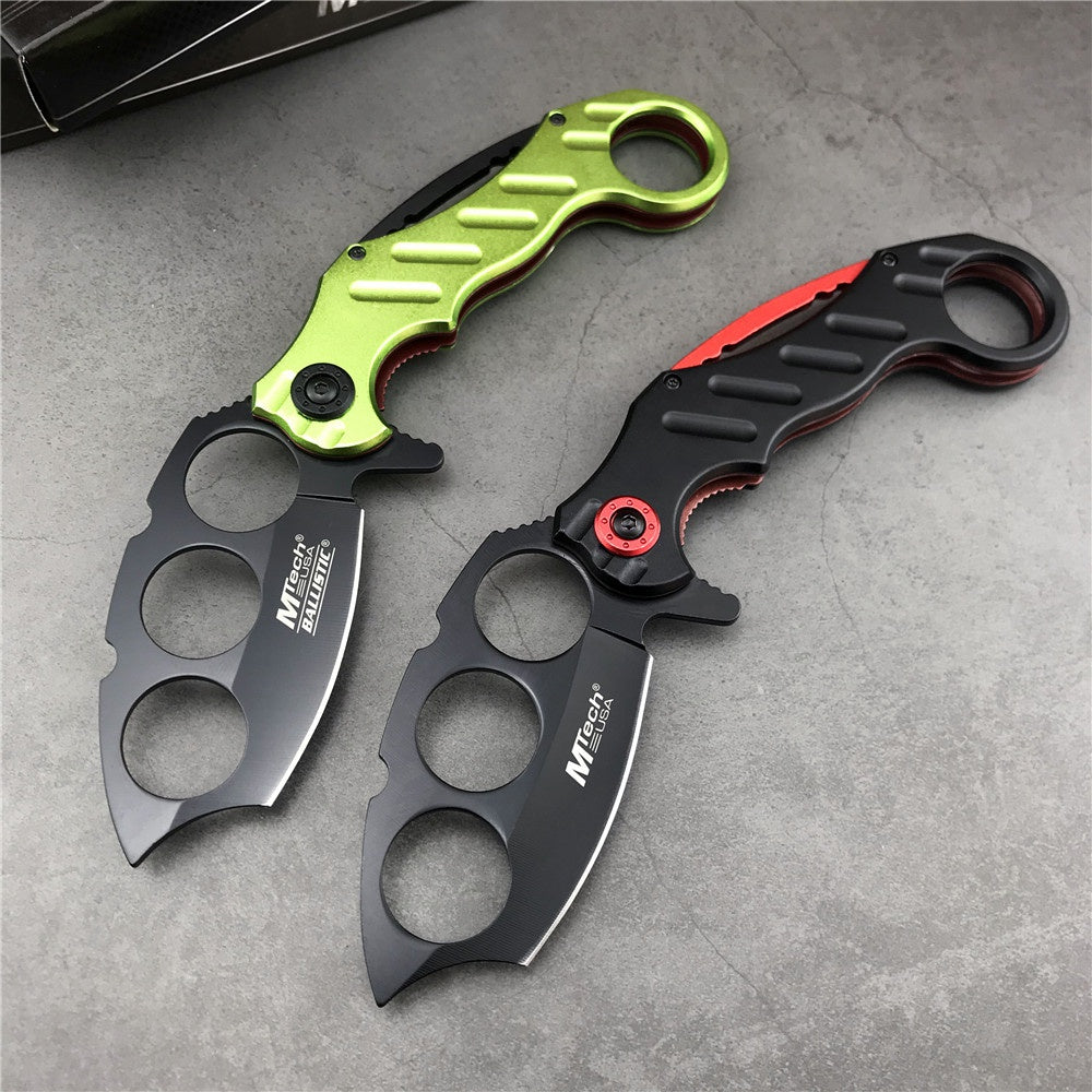 MTech Knuckle Trench Tactical Spring Assisted Open Folding Pocket Knife Camping Outdoor Survival Self Defense Tool