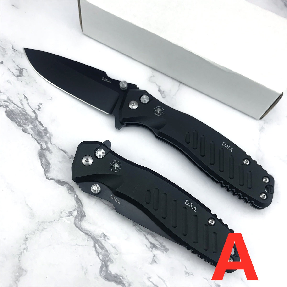 Spartan Folding Blades Pallas Drop Black PVD SF3BK KNIFE EDC Hunting Camping Pocket Knives