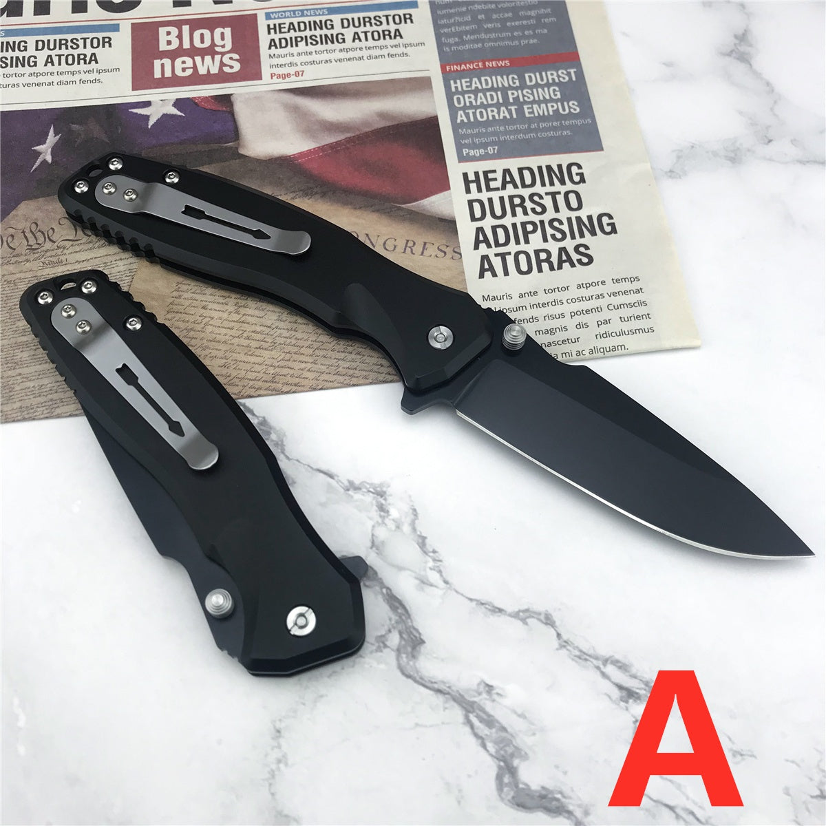 Spartan Folding Blades Pallas Drop Black PVD SF3BK KNIFE EDC Hunting Camping Pocket Knives