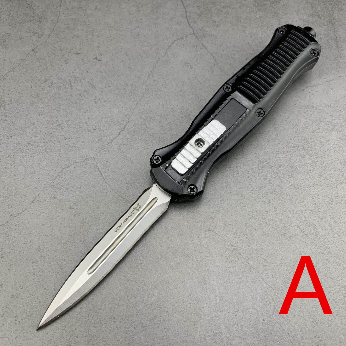 Microtech's top-quality Bounty Hunters aviation aluminum handle AUTO OTF spring automatic Knife quick switch straight out of the double-edged outdoor hiking camping survival Tactical Knife