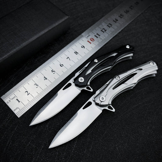Transformers Mini Outdoor Survival Knife Portable EDC Stainless Folding Camping Tactical Folding Pocket Ring Hunting Tools