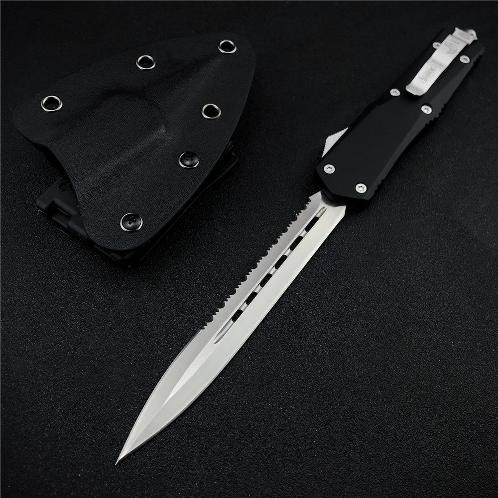 Microtech OTF Knife Aluminium Alloy Handle Tactical Rescue Pocket Hunting Knifes Outdoor Combat Camping Self Defense Knives Gift K Sheath& Knife Bag