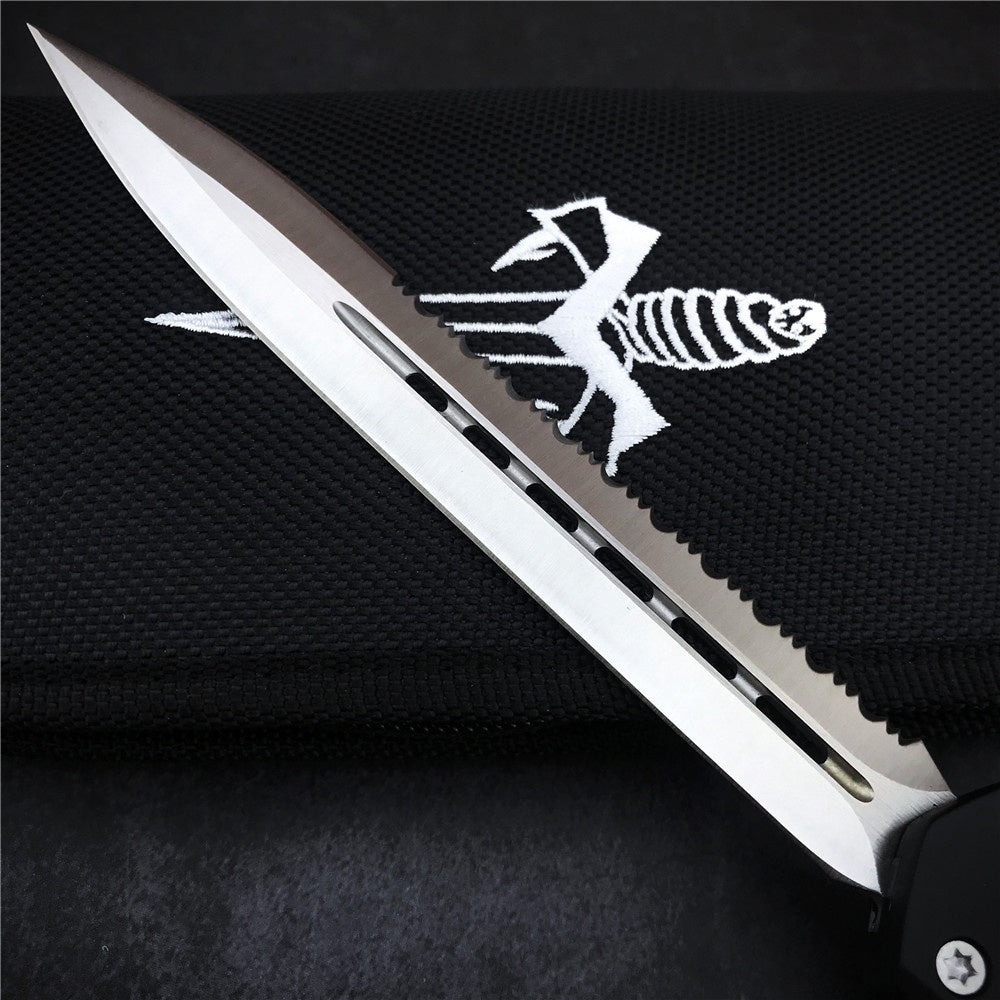 Microtech OTF Knife Aluminium Alloy Handle Tactical Rescue Pocket Hunting Knifes Outdoor Combat Camping Self Defense Knives Gift K Sheath& Knife Bag