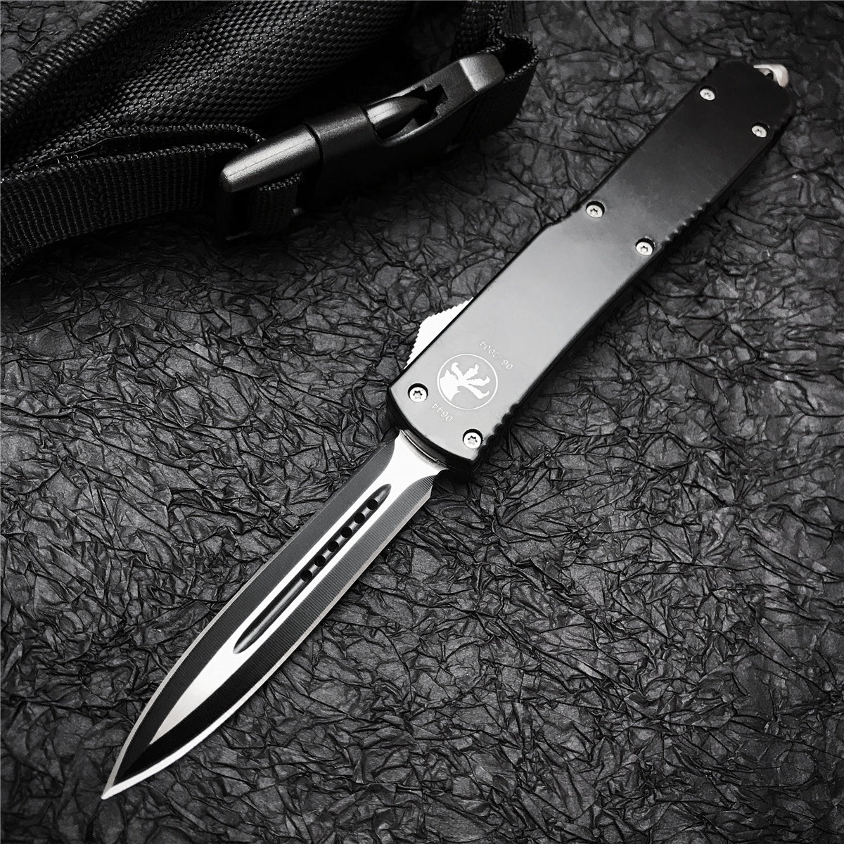 Microtech 2021 NEW Top-quality Aviation Aluminum Handle OTF Spring Automatic Knife Quick Switch Straight Out of The Double-edged Outdoor Hiking Camping Survival Tactical Knife