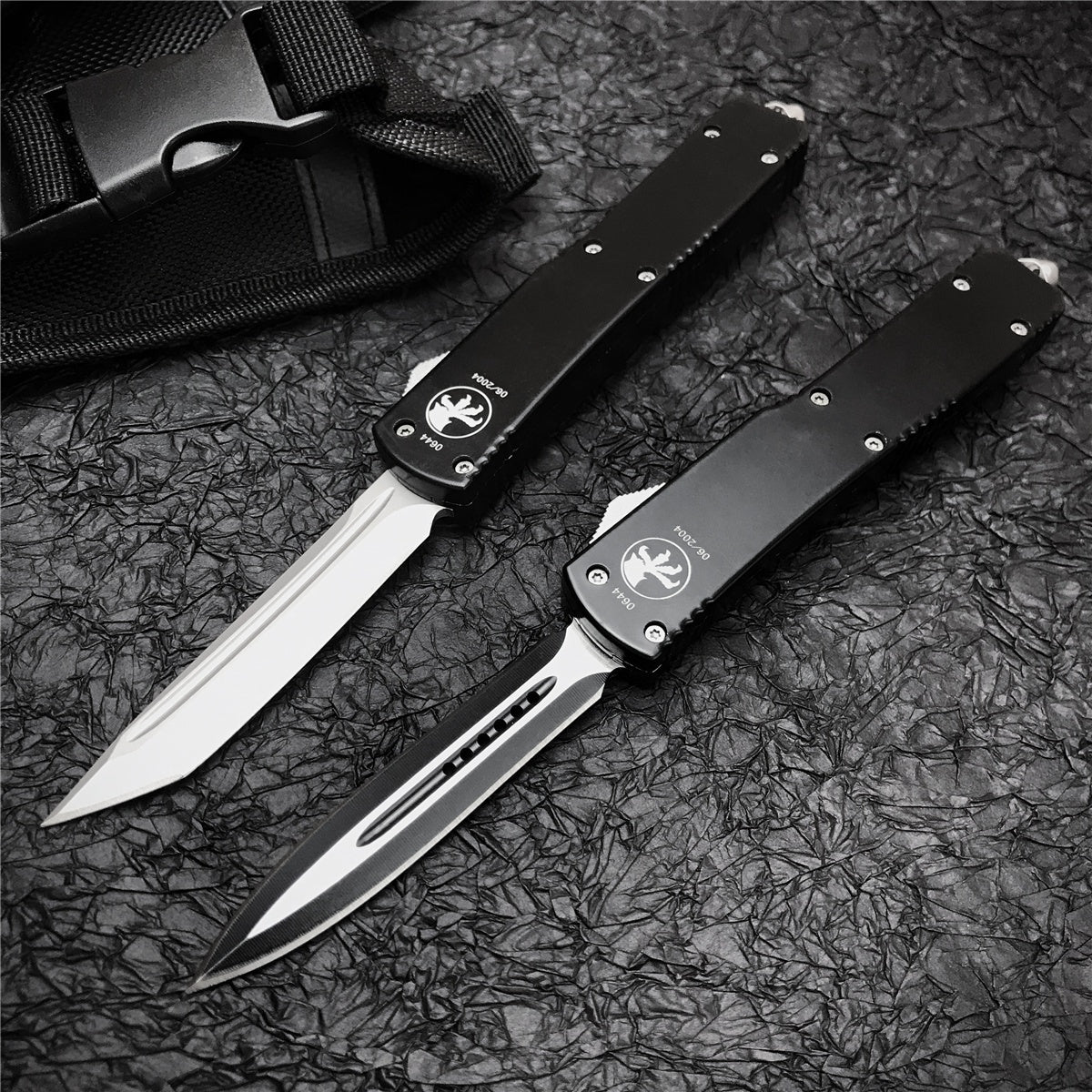 Microtech 2021 NEW Top-quality Aviation Aluminum Handle OTF Spring Automatic Knife Quick Switch Straight Out of The Double-edged Outdoor Hiking Camping Survival Tactical Knife