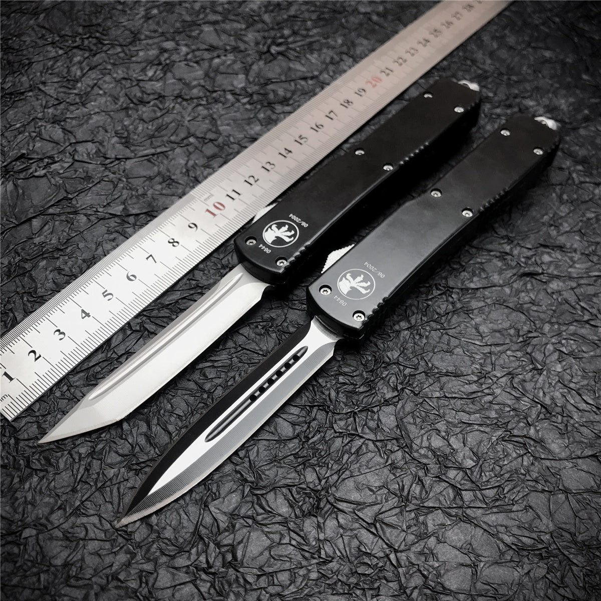 Microtech 2021 NEW Top-quality Aviation Aluminum Handle OTF Spring Automatic Knife Quick Switch Straight Out of The Double-edged Outdoor Hiking Camping Survival Tactical Knife