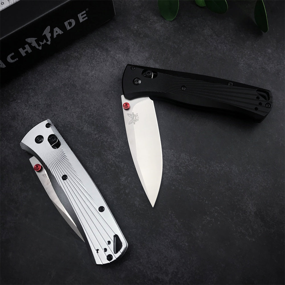 Benchmade 535bk Folding Pocket Knife G10 Handle Satin Plain Edge Knife Axis Lock Mechanism EDC Manual Open Folding Knife for Everyday Carry and Campin