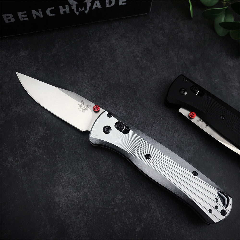 Benchmade 535bk Folding Pocket Knife G10 Handle Satin Plain Edge Knife Axis Lock Mechanism EDC Manual Open Folding Knife for Everyday Carry and Campin